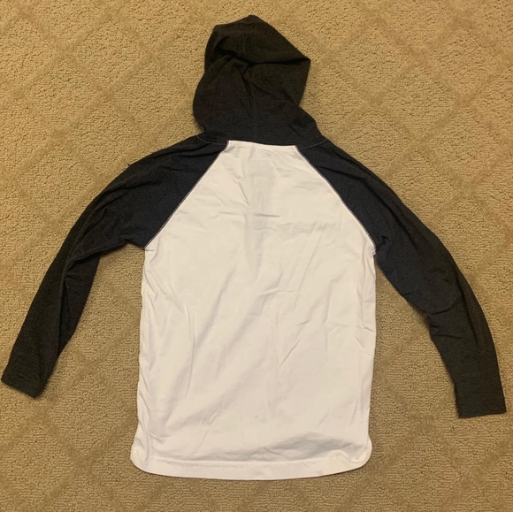 3/$30 Old Navy Raglan Long Sleeve Tee with Hoodie - Picture 2 of 3
